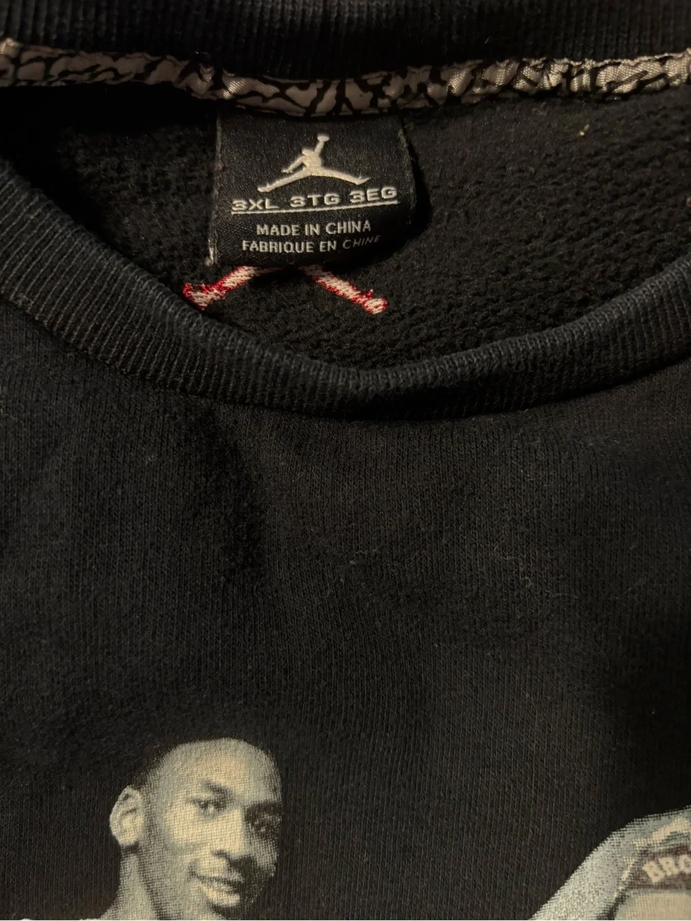 Jordan Earth/Mars Men’s Black Crewneck Sweatshirt with Red Graphic